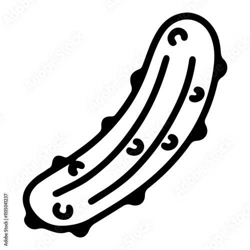 Doodle icon of cucumber pickle