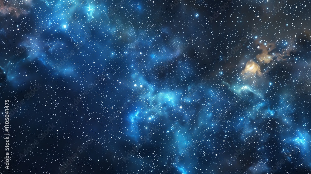 Fototapeta premium A starry night sky with nebulae and twinkling stars.