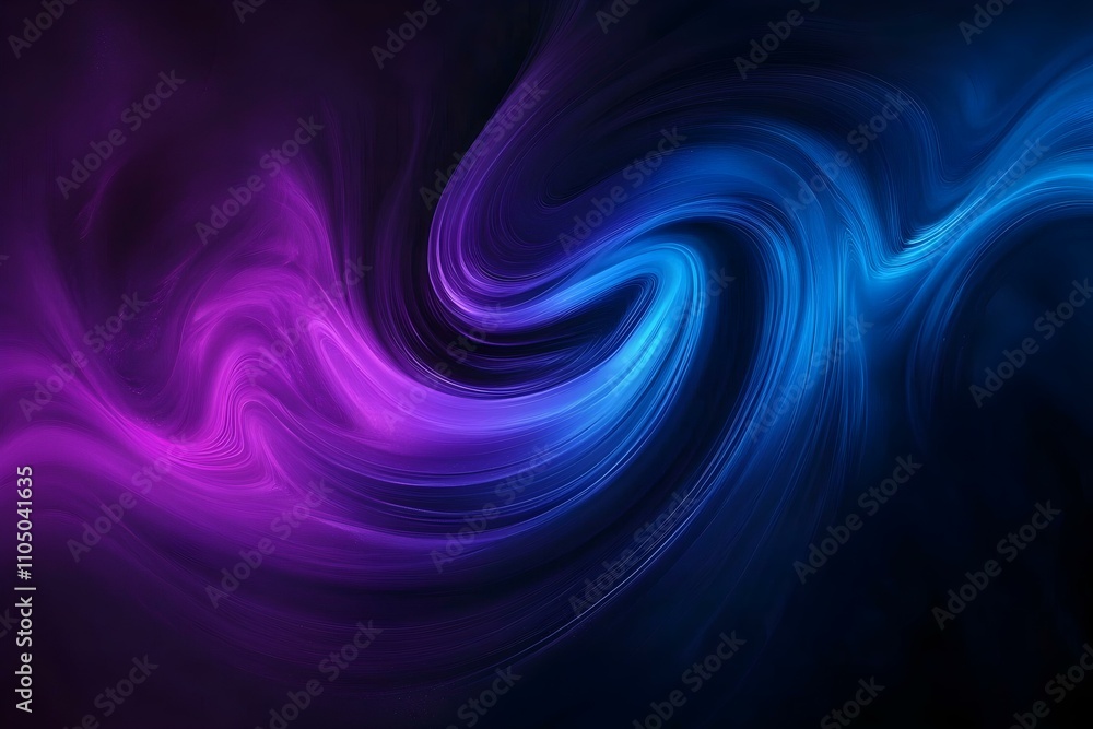 Fototapeta premium Swirling Shapes of Vibrant Blue and Purple Hues
