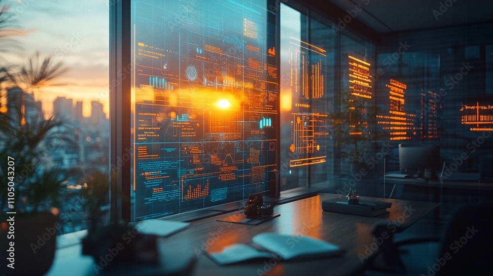 Modern office setting featuring a digital organizational chart, bathed in gentle daylight, emphasizing team structure and relationships. Modern office setting featuring a digital organizational chart, bathed in gentle daylight, emphasizing team structure and relationships.