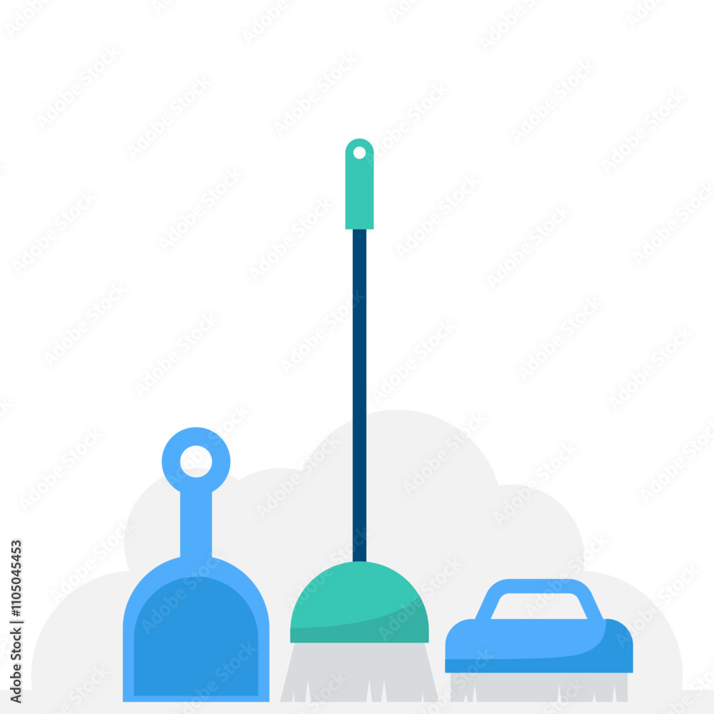 Obraz premium Cleaning Tools Illustration