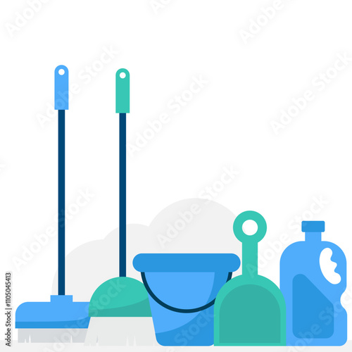Cleaning Tools Illustration