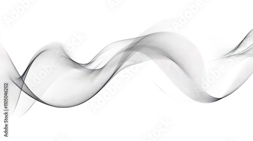 Abstract grayscale flowing wave lines design