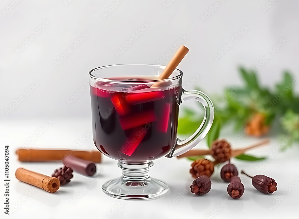 Delicious Mulled Wine in a Glass on a Transparent Background – Perfect for Winter Holidays Delicious Mulled Wine in a Glass on a Transparent Background – Perfect for Winter Holidays
