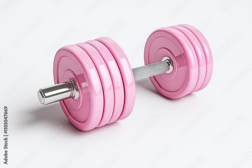 a light pink dumbbell a light pink dumbbell