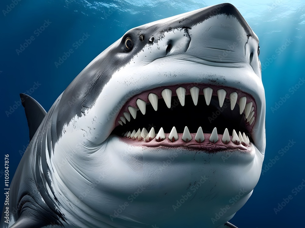 Fototapeta premium close up great white sharks