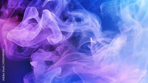 Ethereal Colorful Smoke Swirls in Artistic Background Display