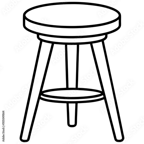 counter stool isolated on white background