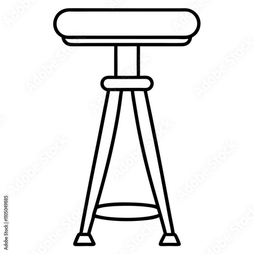 counter stool isolated on white background