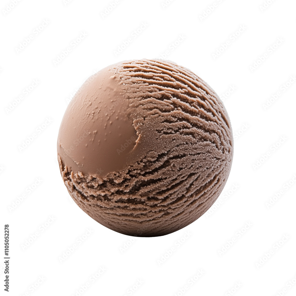 Chocolate ice cream ball, isolated, transparent background, png Chocolate ice cream ball, isolated, transparent background, png