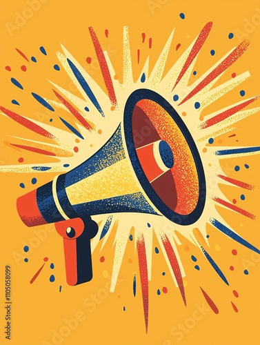 Vibrant Shoutout graphic on a white background, showcasing striking typography and a megaphone icon to highlight communication and appreciation. photo