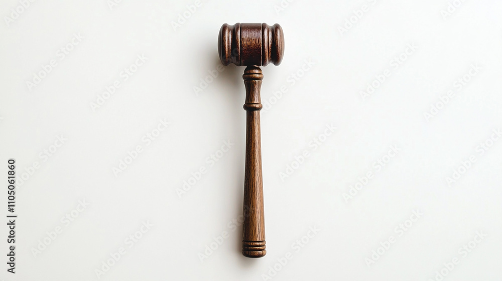 Wooden Gavel on White Background Law Justice Auction Concept Wooden Gavel on White Background Law Justice Auction Concept