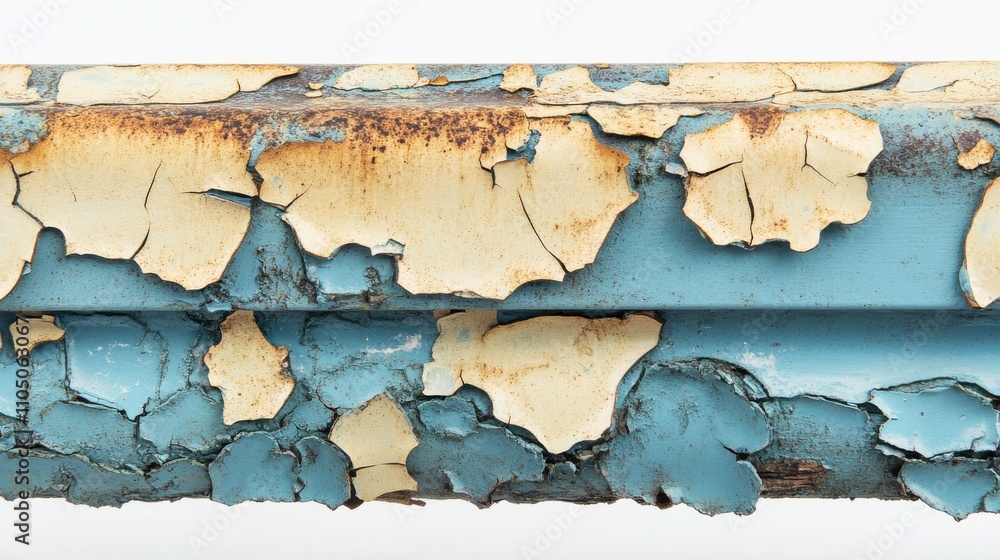 Obraz premium Intricate Peeling Paint on Outdoor Bench Surface