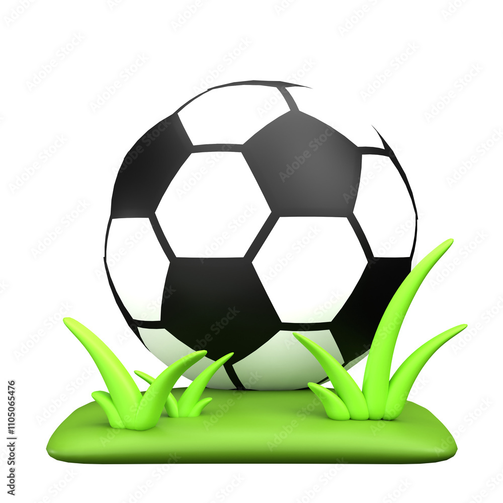 Fototapeta premium 3D Football Illustration