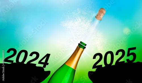 Silvester 2024 2025 mit Sekt