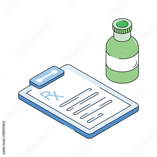 Get this amazing icon of prescription in modern style
