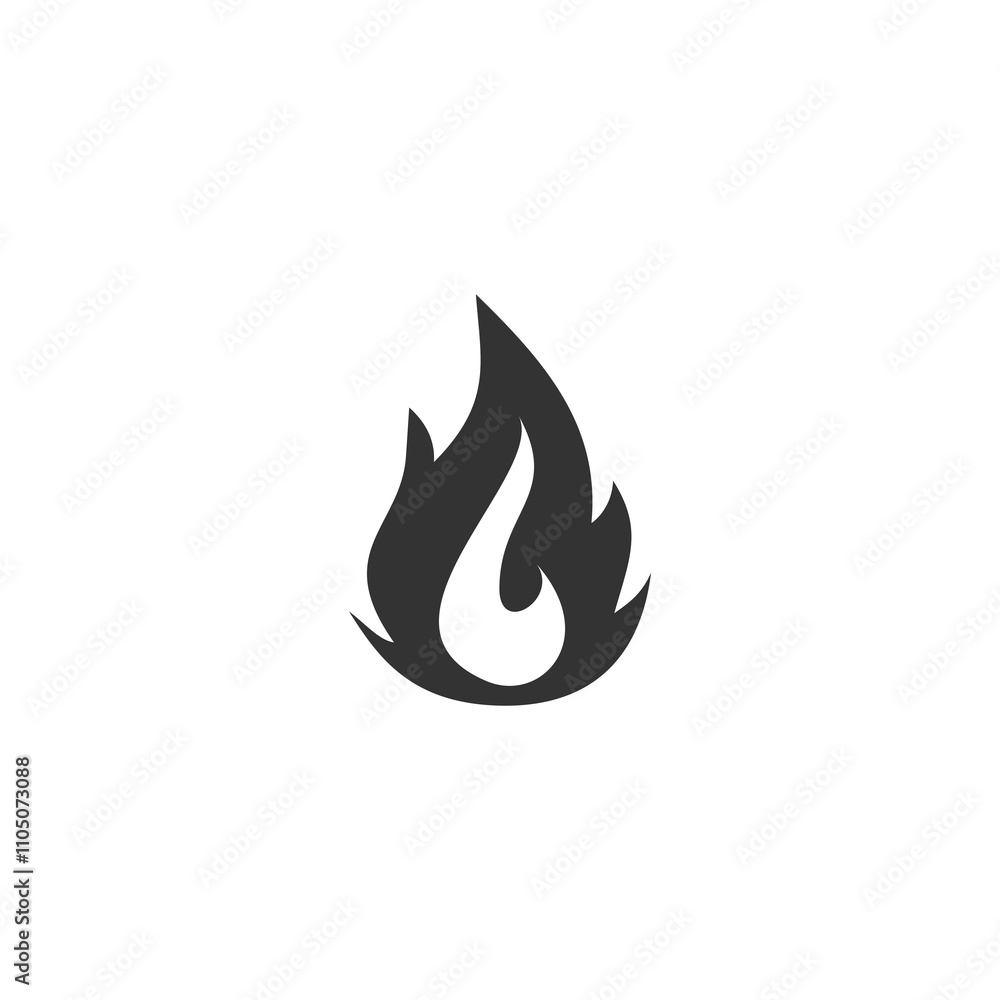 Fire icon isolated on transparent background Fire icon isolated on transparent background