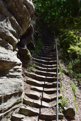 stairway through the cave at Perekop, Luxembourg photo