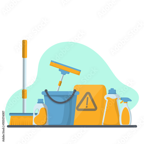 Cleaning Tools Illustration