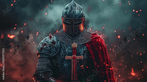 knight with sword photo