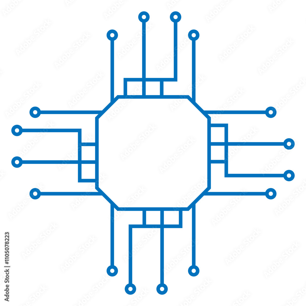 Obraz premium Tech Futuristic Chip