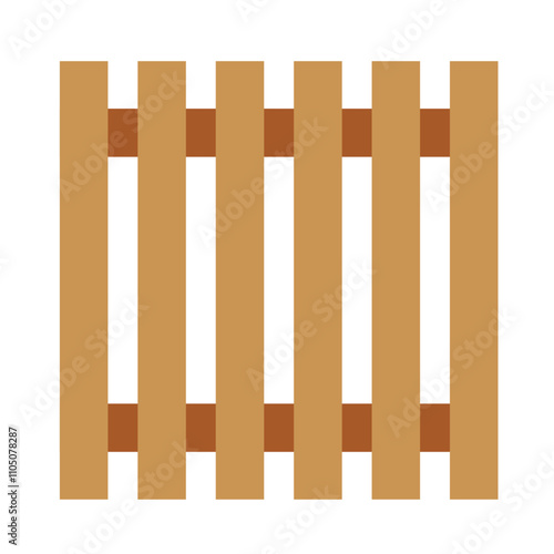 Wooden Pallet flat vector illustration isolated on white background