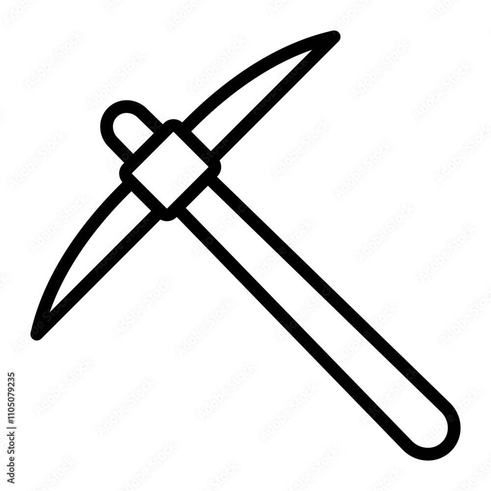 Hoe Vector Line Icon Design Hoe Vector Line Icon Design