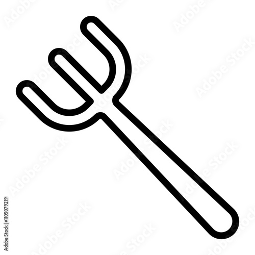 Pitchfork Vector Line Icon Design