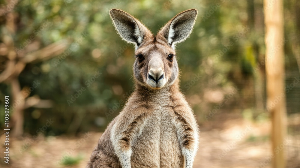 Australian marsupial kangaroo animal standing. Australian marsupial kangaroo animal standing.