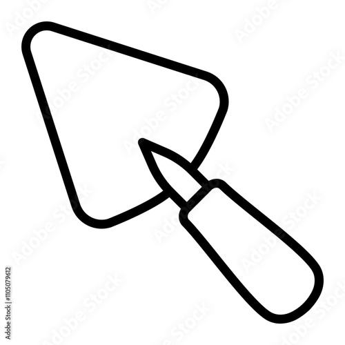 Trowel Vector Line Icon Design