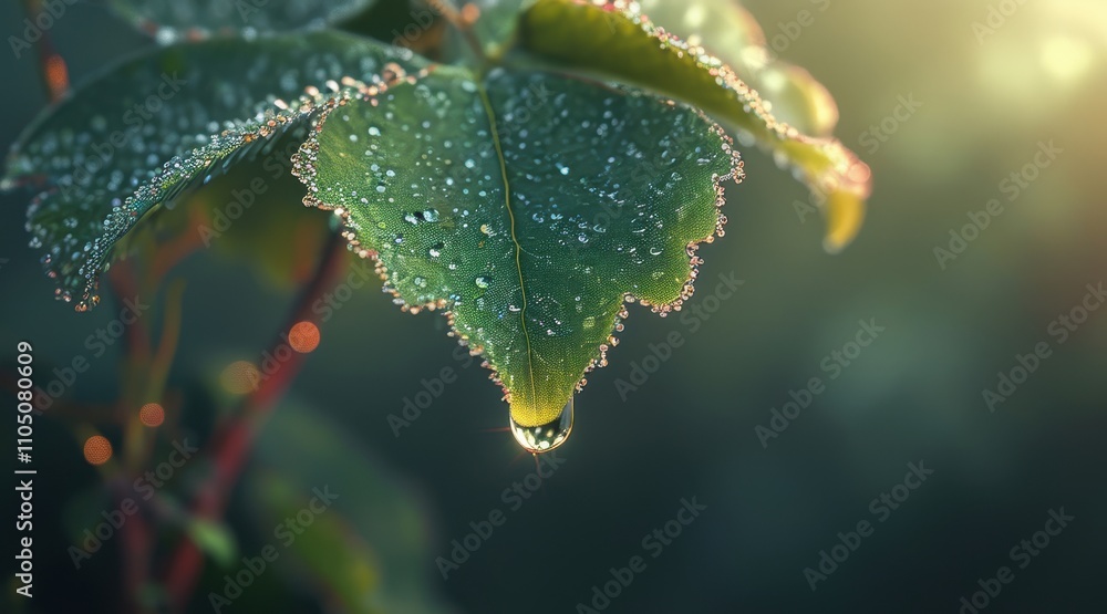 Dew Drops on Leaves: A Dreamy Escape into the Forest Dew Drops on Leaves: A Dreamy Escape into the Forest