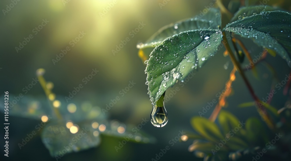 Dew Drops on Leaves: A Dreamy Escape into the Forest Dew Drops on Leaves: A Dreamy Escape into the Forest