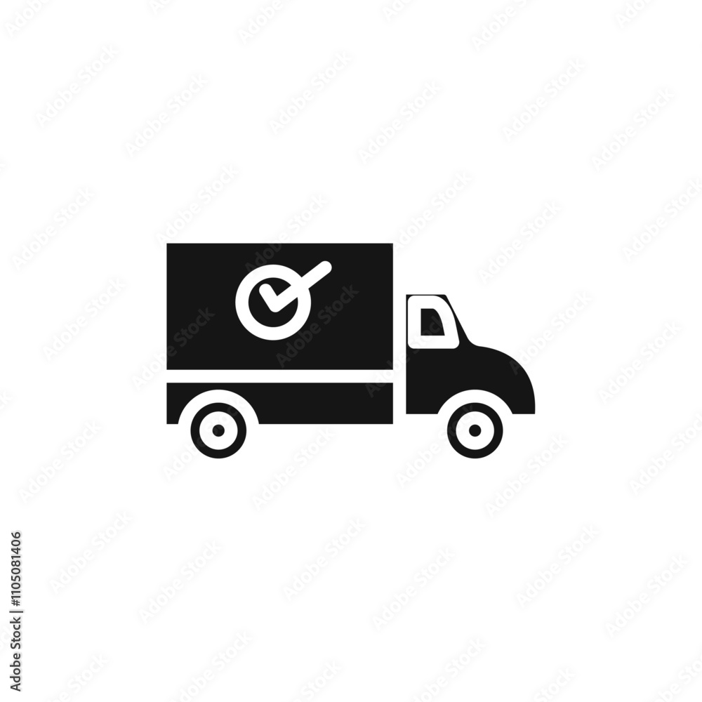 Delivery icon Vector flat thin line illustration Delivery icon Vector flat thin line illustration