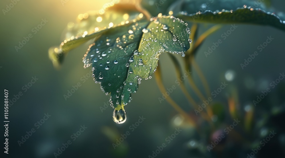 Dew Drops on Leaves: A Dreamy Escape into the Forest Dew Drops on Leaves: A Dreamy Escape into the Forest