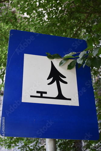 forest resting area sign in Luxembourg photo