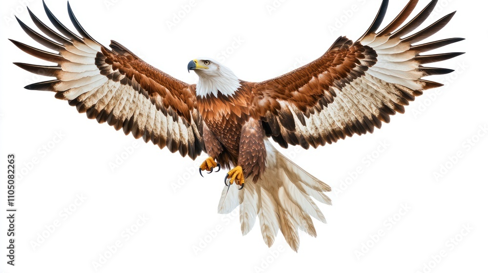 Obraz premium Majestic Eagle Soaring With Wings Spread Wide