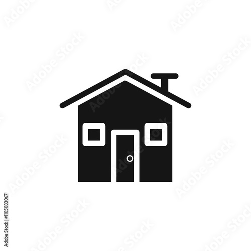 House icon Vector flat thin line illustration