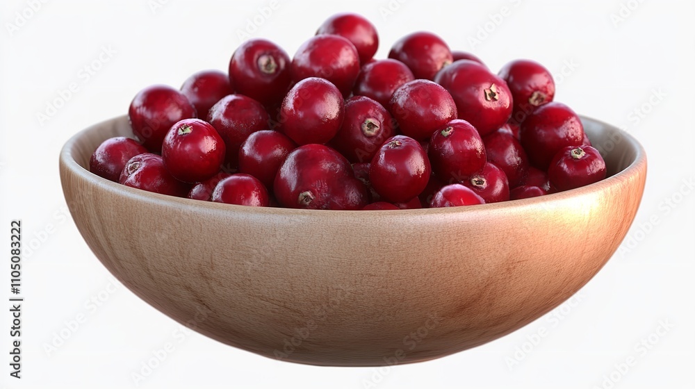 Homemade Cranberry Sauce in a Glass Bowl on White Background Homemade Cranberry Sauce in a Glass Bowl on White Background