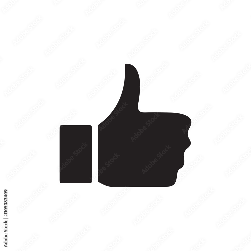 Like icon Vector flat thin line illustration Like icon Vector flat thin line illustration
