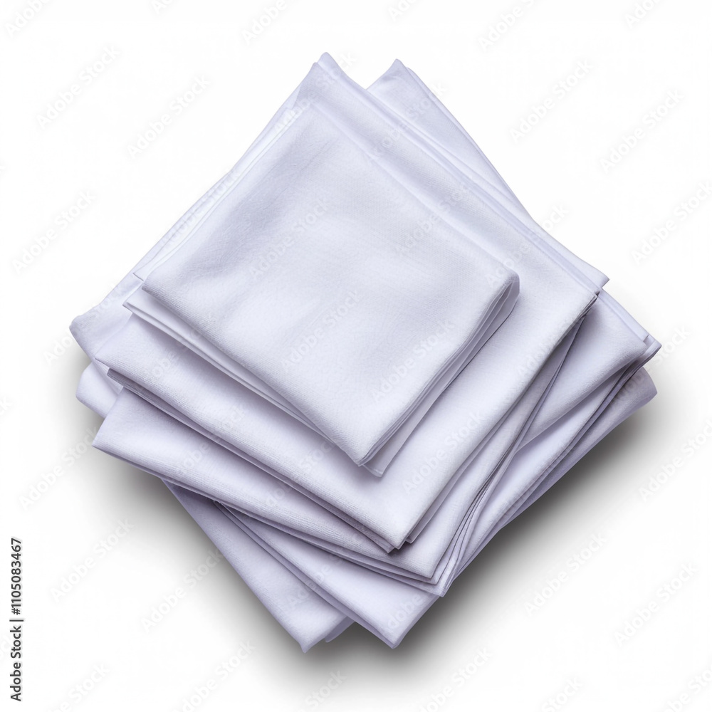Top View of a Reusable Cloth Napkin Set