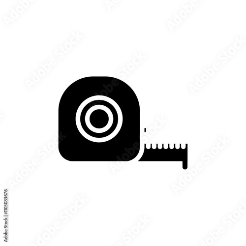 Meter tape icon Vector flat thin line illustration