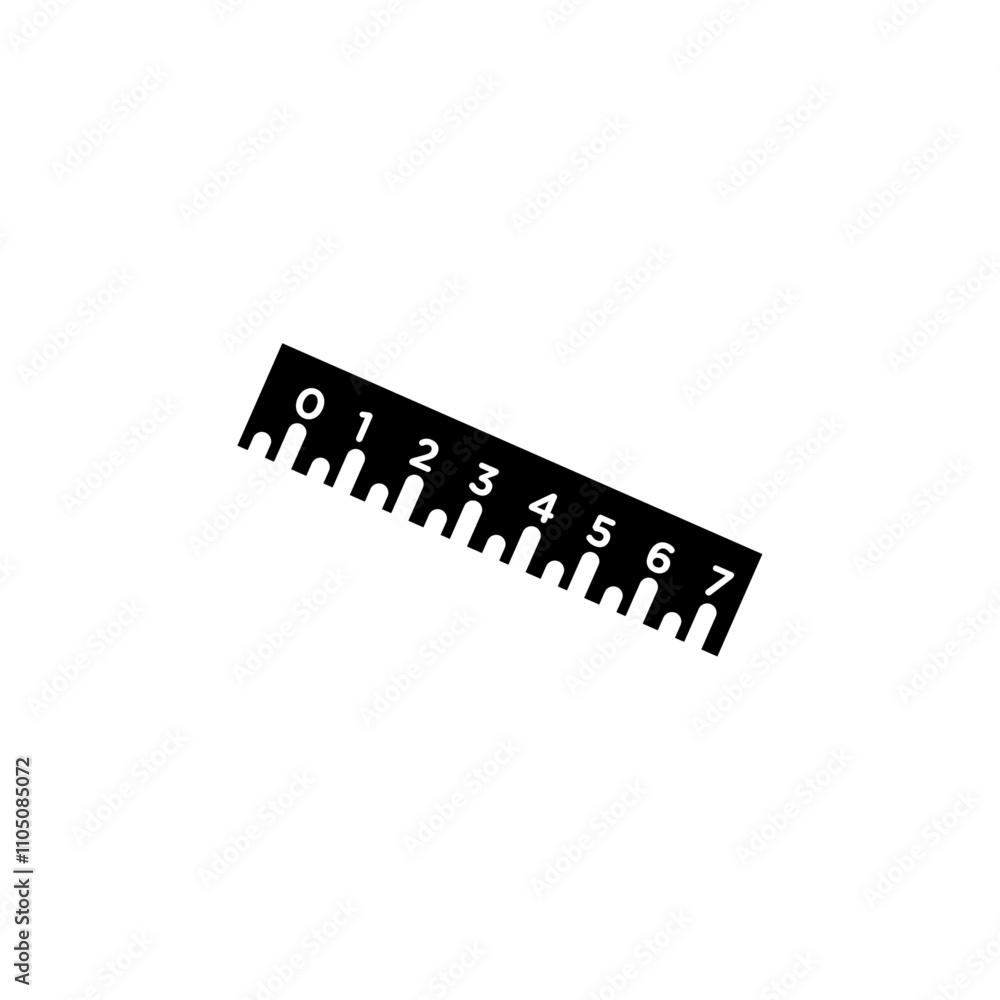Obraz premium Ruler icon Vector flat thin line illustration