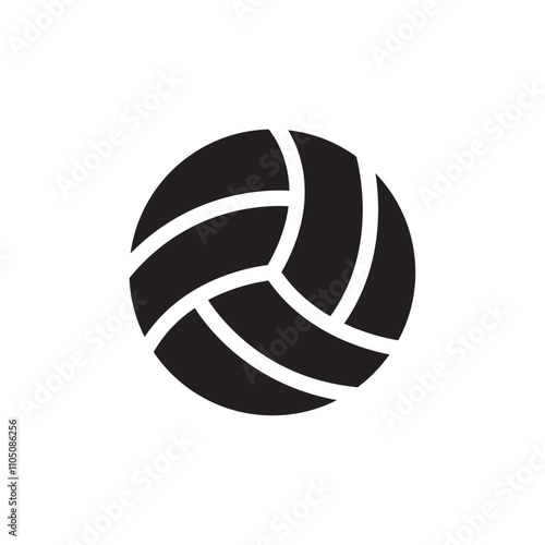 Volley ball icon Vector flat thin line illustration