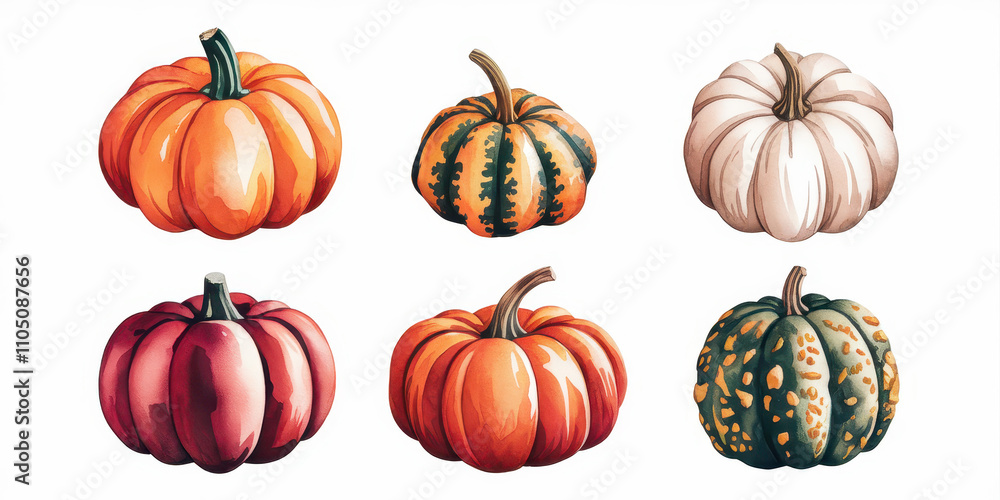 Autumn Harvest: A Colorful Collection of Pumpkins Autumn Harvest: A Colorful Collection of Pumpkins