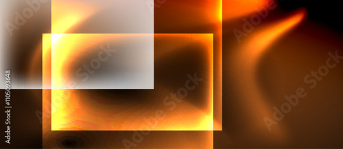 Dark neon colors with glass square shapes