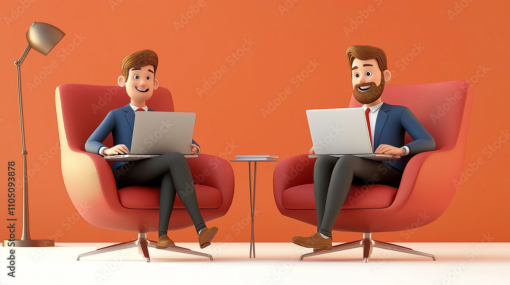 businessman working on laptop