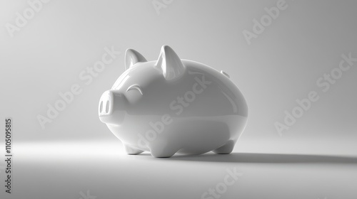 The White Ceramic Piggy Bank