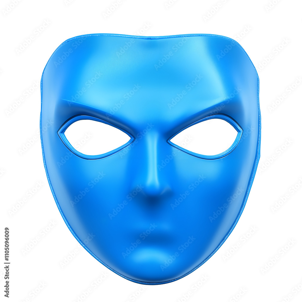 Blue hero mask toy isolated on white background. Blue hero mask toy isolated on white background.