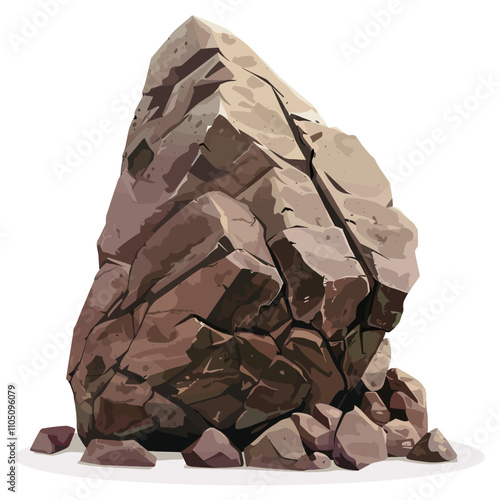 Rock white background 