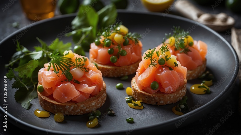 salmon tartare with vegetable salmon tartare with vegetable